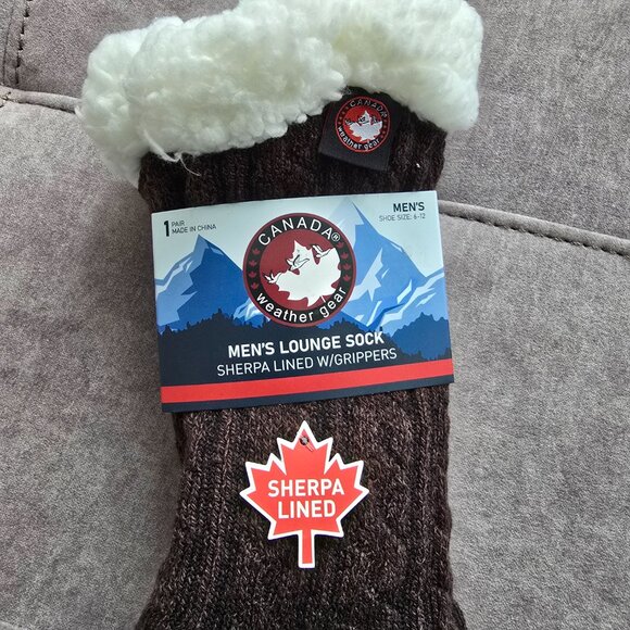 NWT Canada Weather Gear Men's Lounge Socks Size 6-12 - Picture 2 of 4